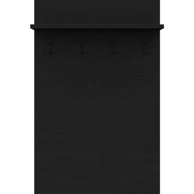Nexera Entryway Wall-Mounted Coat Rack with Shelf Black karsima Hot