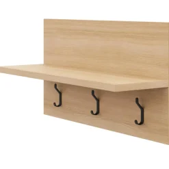 Nexera Entryway Wall-Mounted Coat Rack with Shelf Golden maple Outlet