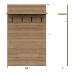 Nexera Entryway Wall-Mounted Coat Rack with Shelf Fashionista