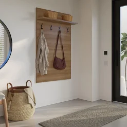 Nexera Entryway Wall-Mounted Coat Rack with Shelf Fashionista