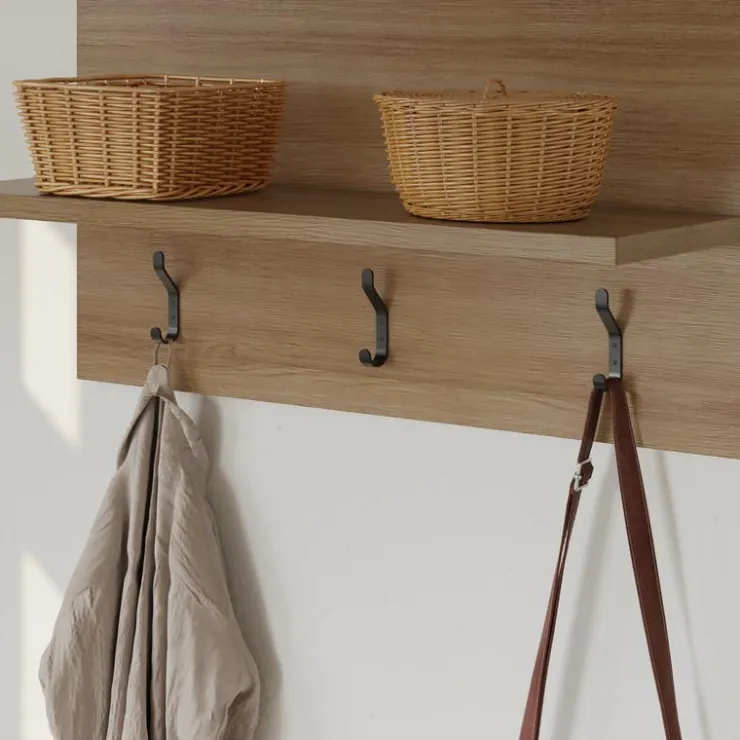 Nexera Entryway Wall-Mounted Coat Rack with Shelf Fashionista Hot