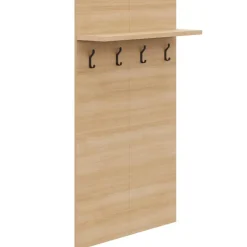 Nexera Entryway Wall-Mounted Coat Rack with Shelf Gloden maple