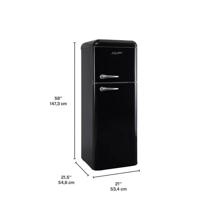 EPIC 21 In 7,5 Cu Ft Refrigerator Top Freezer - ERR82BL-1 Black