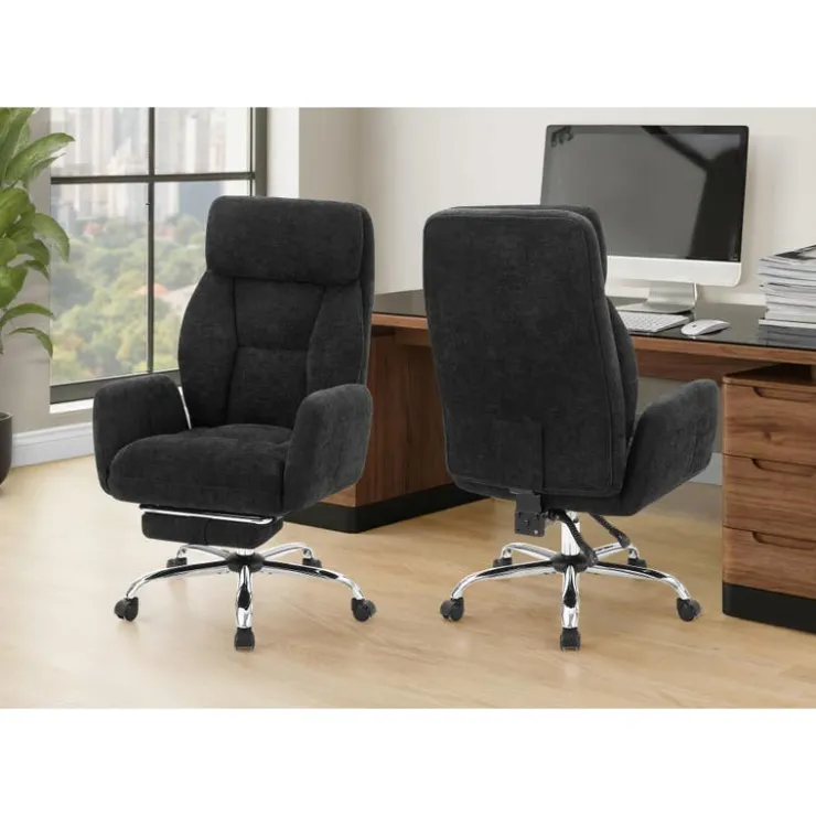 Monarch Ergonomic Office Chair in Fabric - BLACK Hot