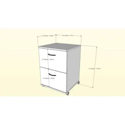 Nexera Essentials Rolling Filing Cabinet, 2-Drawer, Truffle - Brown Sale