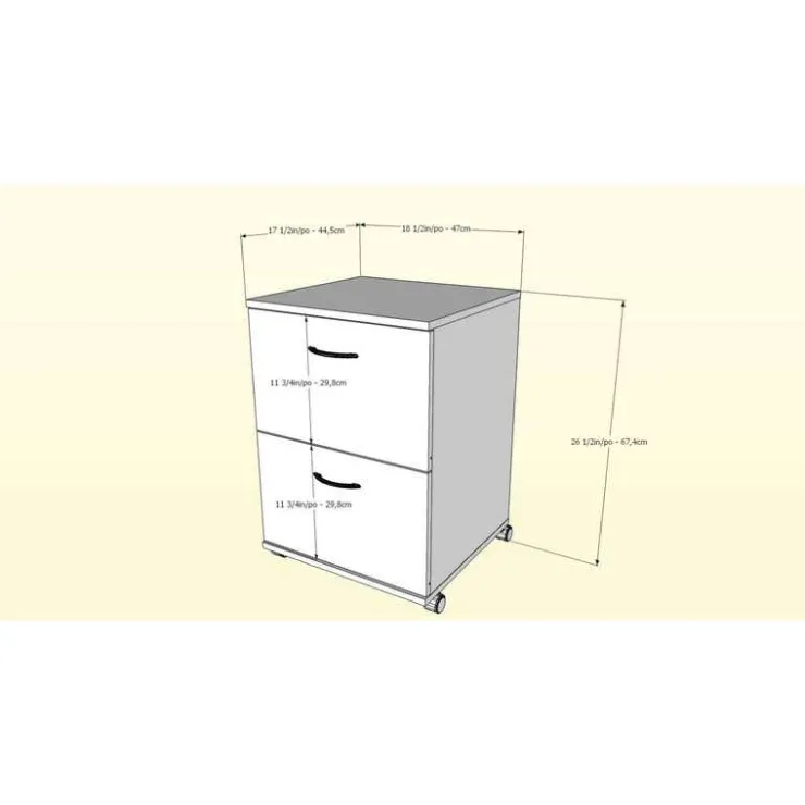 Nexera Essentials Rolling Filing Cabinet, 2-Drawer, Truffle - Brown Sale
