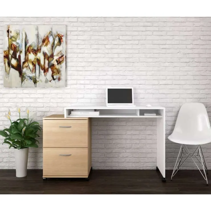 Nexera Essentials Rolling Filing Cabinet, 2-Drawer, Natural Maple - Beige Online