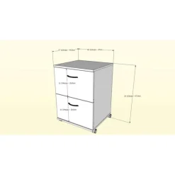 Nexera Essentials Rolling Filing Cabinet, 2-Drawer, Natural Maple - Beige Online