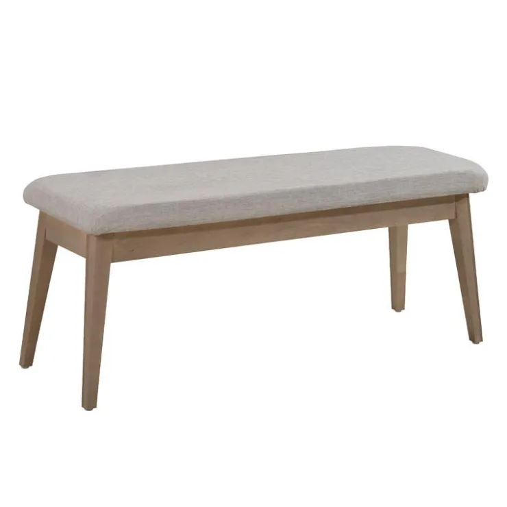 Arboit Poitras Extendable Rectangular Dining Table (48" to 60") with 4 Chairs and Bench - Grey New