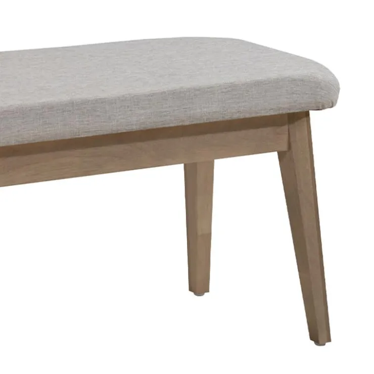 Arboit Poitras Extendable Rectangular Dining Table (48" to 60") with 4 Chairs and Bench - Grey New