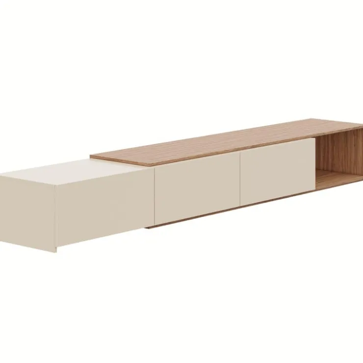 Nexera Extendable TV Console - Kiss curl & morning dew Clearance