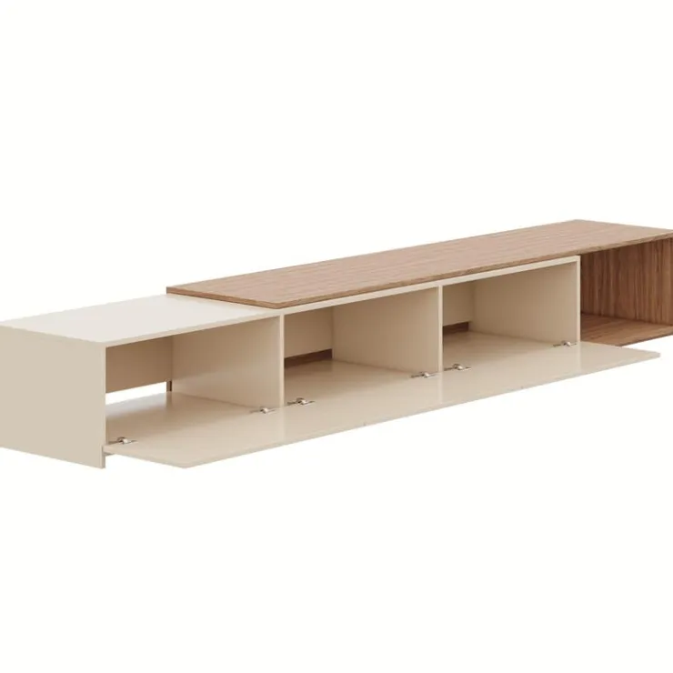 Nexera Extendable TV Console - Kiss curl & morning dew Clearance