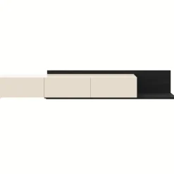Nexera Extendable TV Console - Black karisma & morning dew New