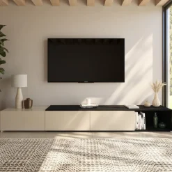 Nexera Extendable TV Console - Black karisma & morning dew Online