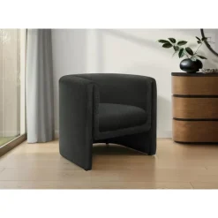 Monarch Fabric Accent Chair - BLACK Online