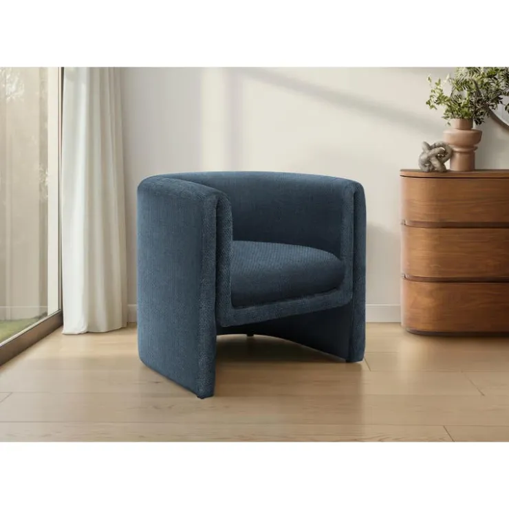 Monarch Fabric Accent Chair - BLUE Hot