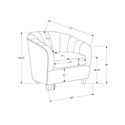 Monarch Fabric Accent Chair - CREAM Sale