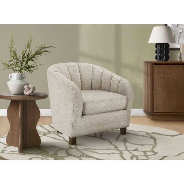 Monarch Fabric Accent Chair - CREAM Sale