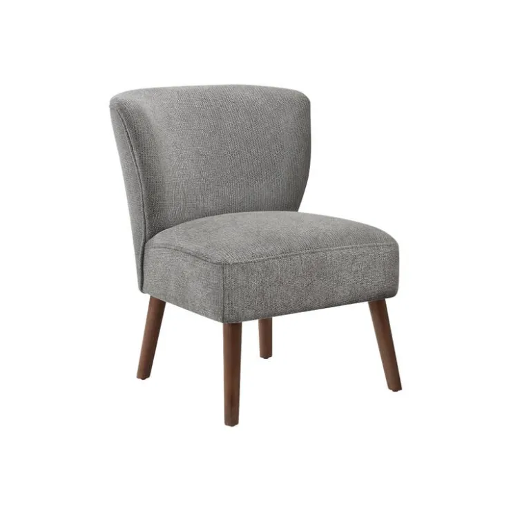 Monarch Fabric Accent Chair - LIGHT GREY Hot