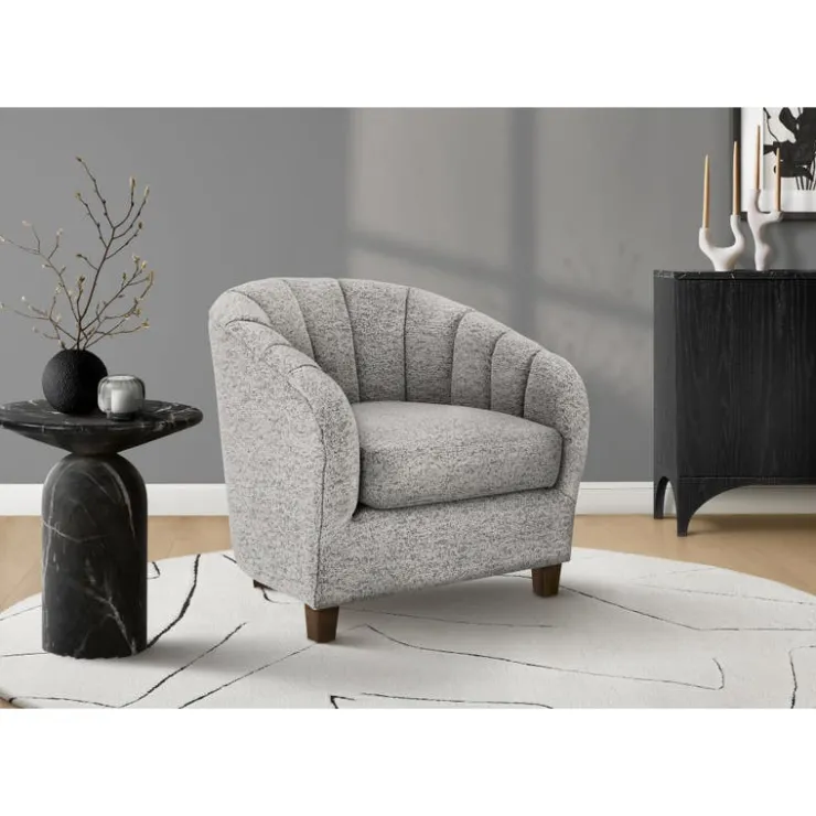 Monarch Fabric Accent Chair - SILVER Best