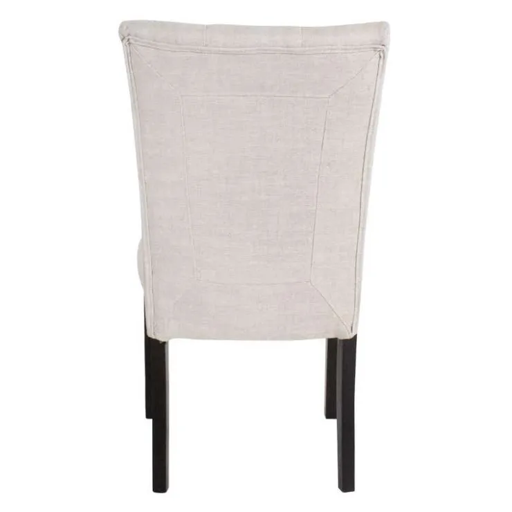 Fabric Chairs (Set of 2) - Cream Grey Hot