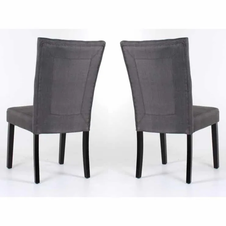 Fabric Chairs (Set of 2) - Grey Discount