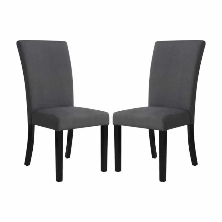 Fabric Chairs (Set of 2) - Grey Hot