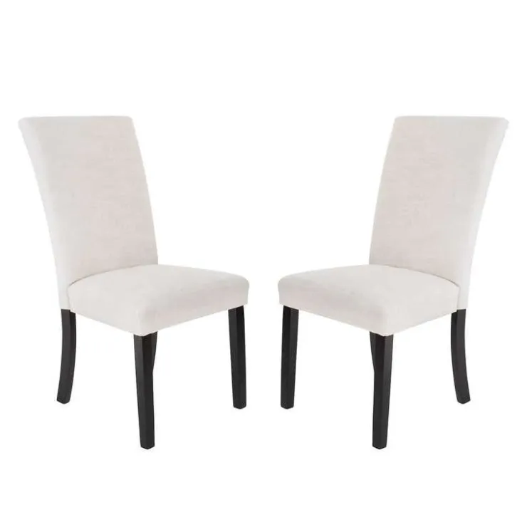 Fabric Chairs (Set of 2) - White Linen Sale
