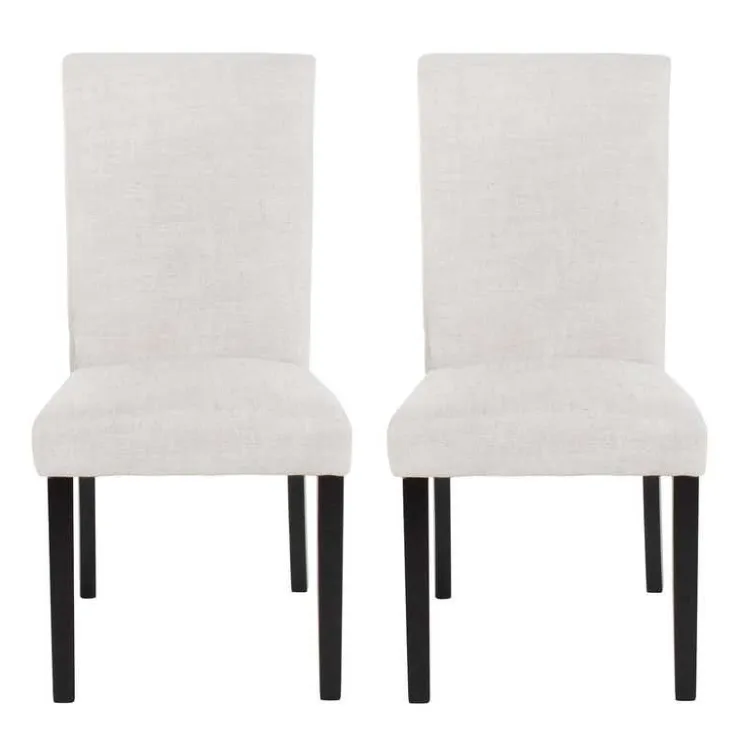 Fabric Chairs (Set of 2) - White Linen Sale