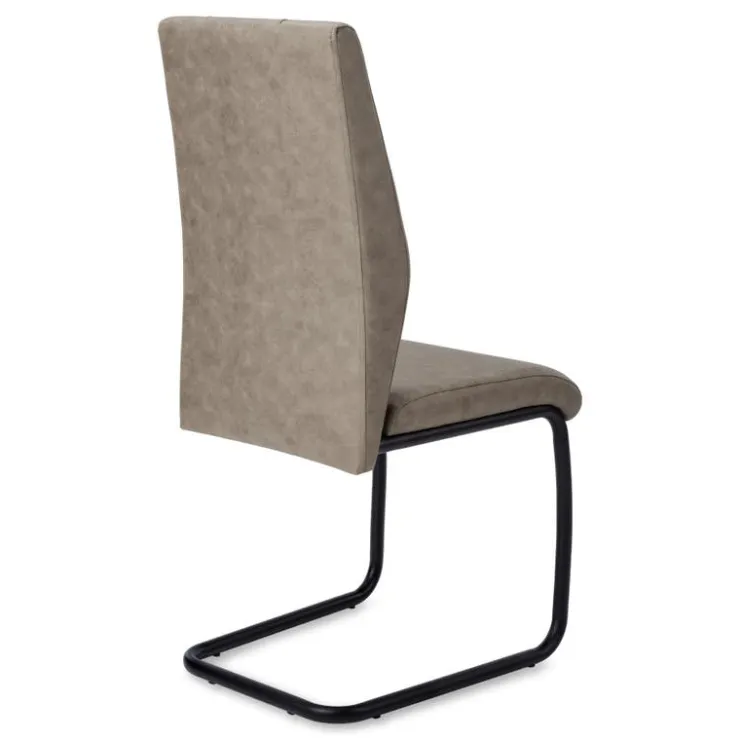 Monarch Fabric Chairs with Black Base (Set of 2) - - Taupe Online