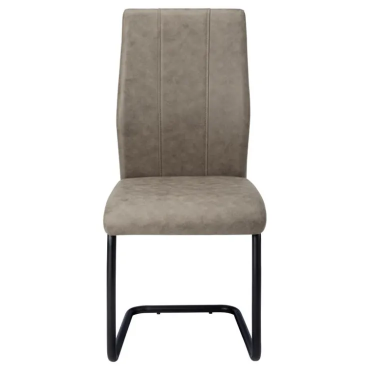 Monarch Fabric Chairs with Black Base (Set of 2) - - Taupe Online