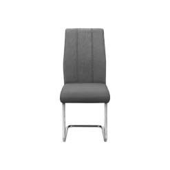 Monarch Fabric Chairs with Chrome Base (Set of 2) - - Grey Discount