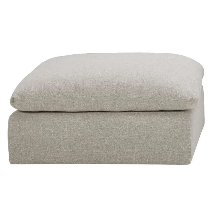 Fabric Ottoman - 40 x 40 x 20 Beige Clearance