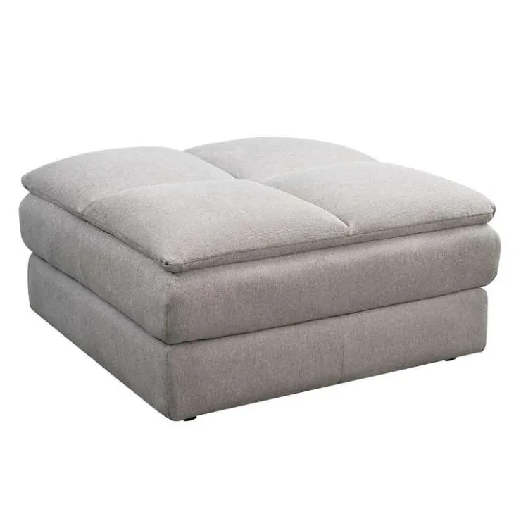 Fabric Ottoman - 40 x 41 x 18 Beige Discount