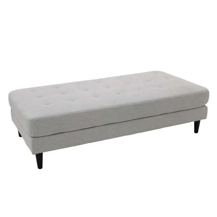 Fabric Ottoman 62 x 31 x 17 - Grey Outlet
