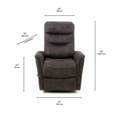 Fabric Swivel Recliner GREY Discount