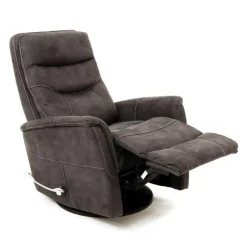 Fabric Swivel Recliner GREY Discount