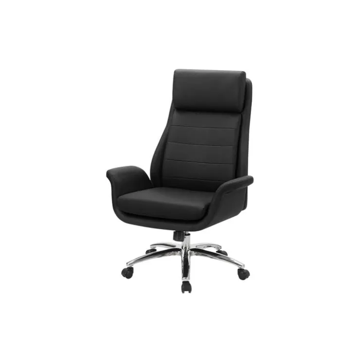 Monarch Faux Leather Ergonomic Office Chair - - BLACK Discount