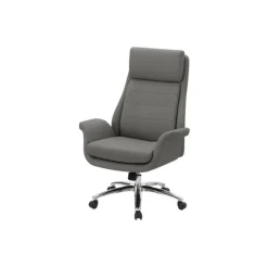 Monarch Faux Leather Ergonomic Office Chair - - DARK GREY New
