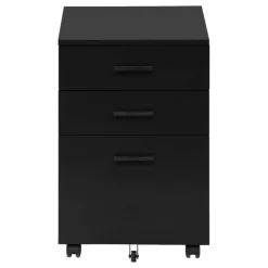 Monarch Filing cabinet - 3 drawer / on castors - Black Sale