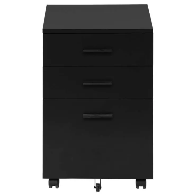 Monarch Filing cabinet - 3 drawer / on castors - Black Sale