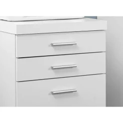 Monarch Filing cabinet - 3 drawer / on castors - White Sale