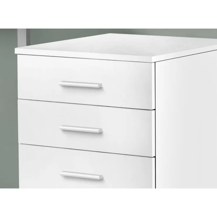 Monarch Filing cabinet - 3 drawer / on castors - White Discount