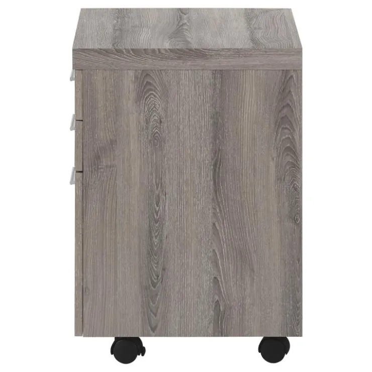 Monarch Filing cabinet - 3 drawer / on castors - Dark Taupe Discount