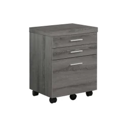 Monarch Filing cabinet - 3 drawer / on castors - Dark Taupe Discount
