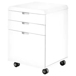 Monarch Filing cabinet - 3 drawers / gloss / castors - White Sale