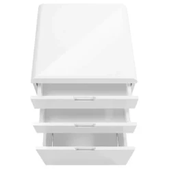 Monarch Filing cabinet - 3 drawers / gloss / castors - White Sale