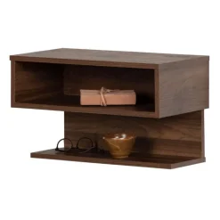 Meubles South Shore Floating Nightstand - South Shore NATURAL WALNUT Discount