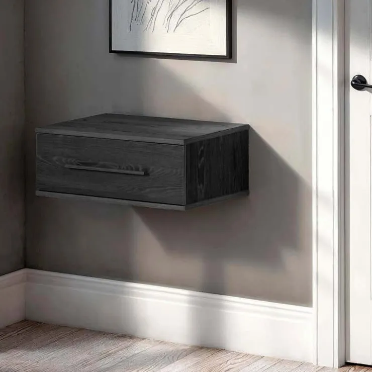 Meubles South Shore Floating Nightstand - South Shore Black Oak