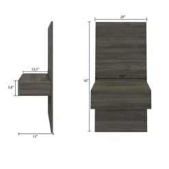 Nexera Floating Nightstand Extension Panel (set of 2) - Grey Oak Discount